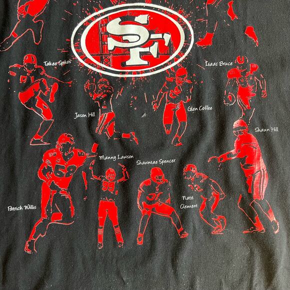 4XL men’s San Francisco 49ers team t-shirt 2009-10 pro crux - Picture 4 of 11